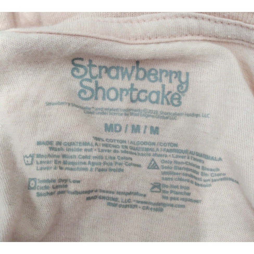 Strawberry Shortcake T Shirt Pink Graphic Tee Women’s Size Medium M