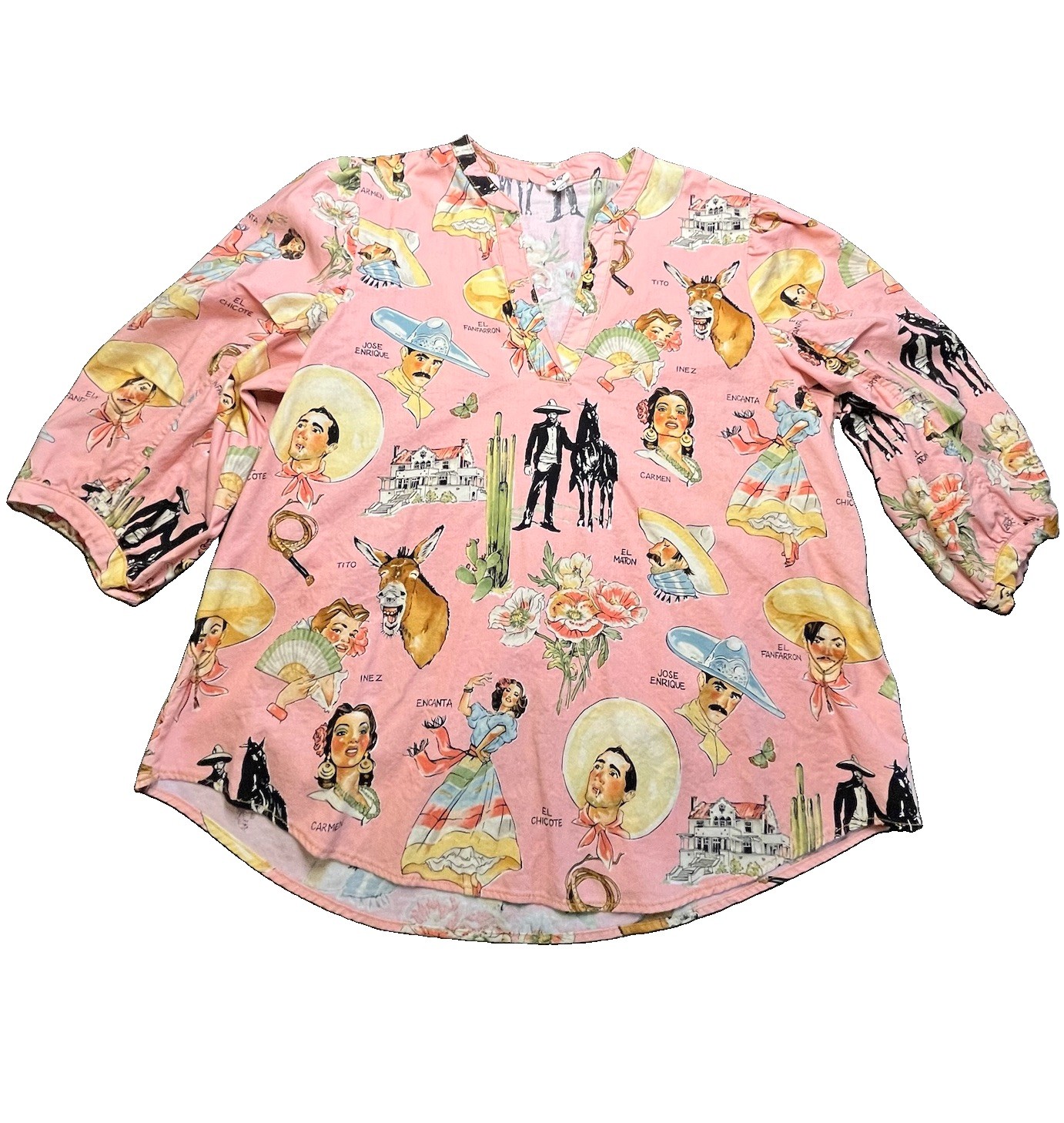 Ivy Jane Pink Vaqueros Top, XL