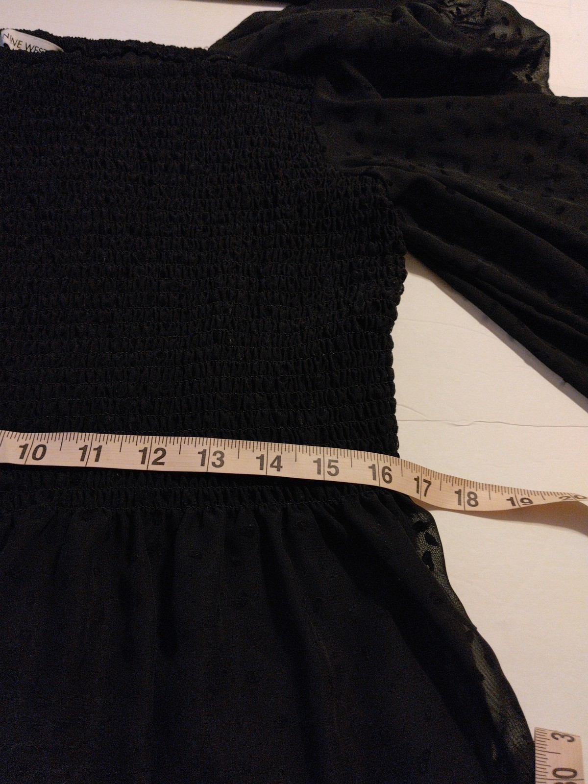 Women’s Smocked Feminine Top Size XXL Sheer Sleeves Whimsygoth Dark Romantic