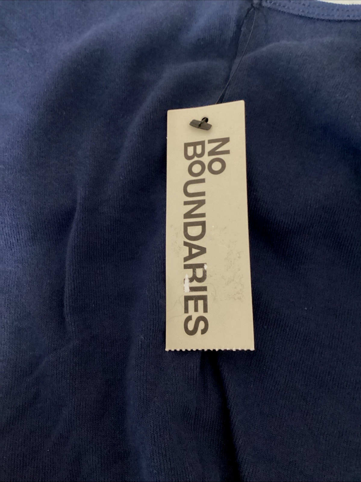 NOBO NO BOUNDARIES NAVY BLUE STRETCH KNIT SCOOP CAMI Sz. Jr. XL*