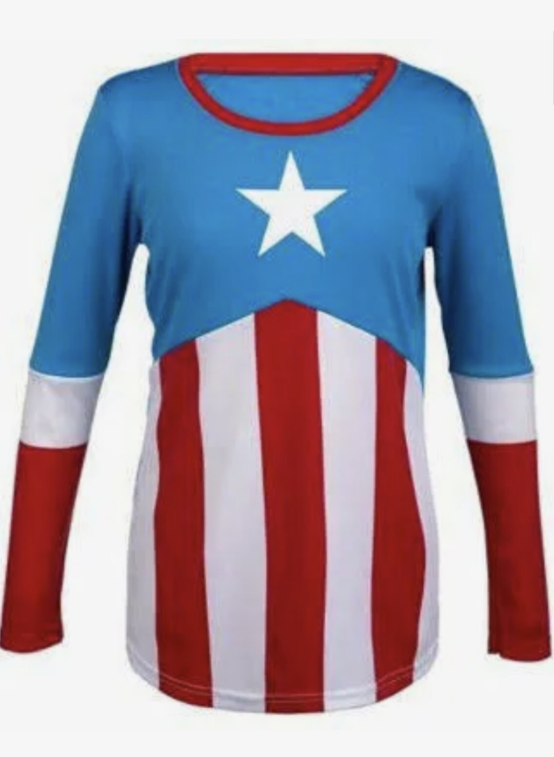 Marvel Captain American Dream Super Hero Long Sleeve Child Halloween Costume M/L