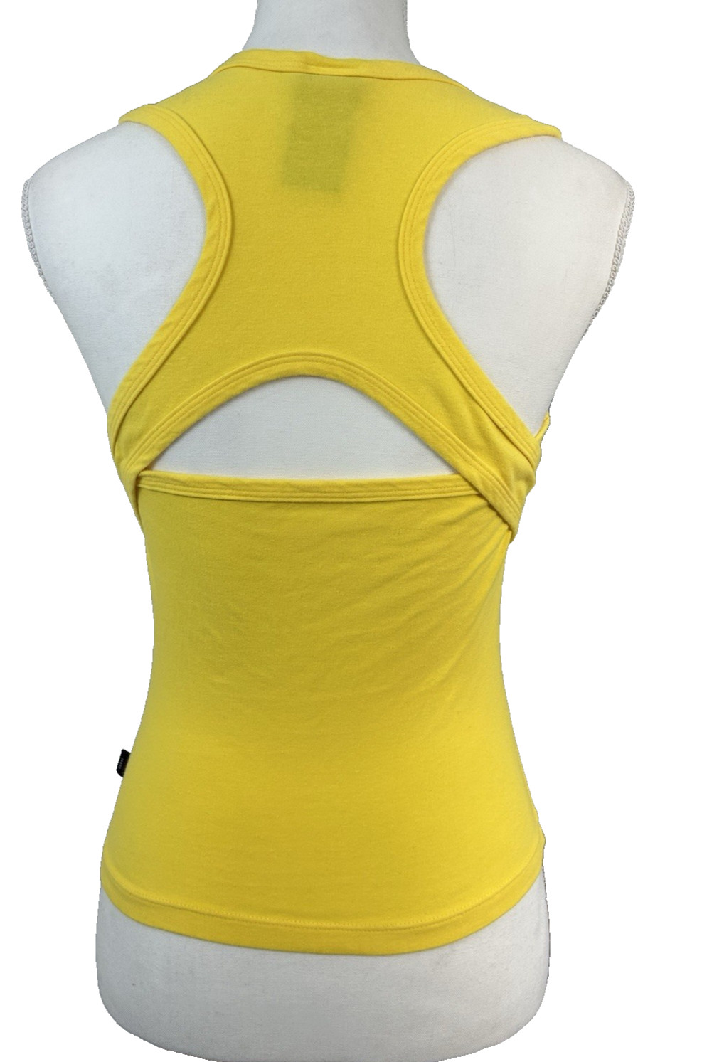 Vintage Tommy Jeans Emo Dopamine Yellow Tank with Crossover Back Sz M