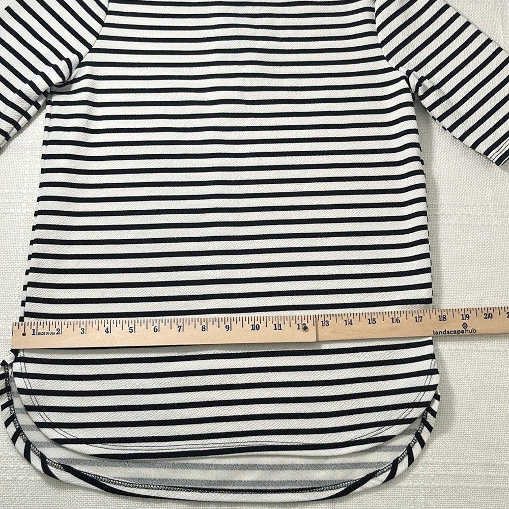 Casual Couture by Green Envelope black and white striped shirt