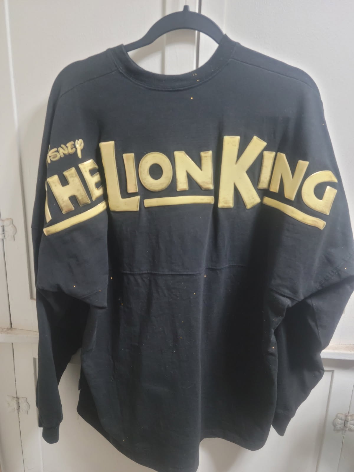 * Disney Shirt Women’s Large Lion King Spirit Jersey Long Sleeve Black & Gold *