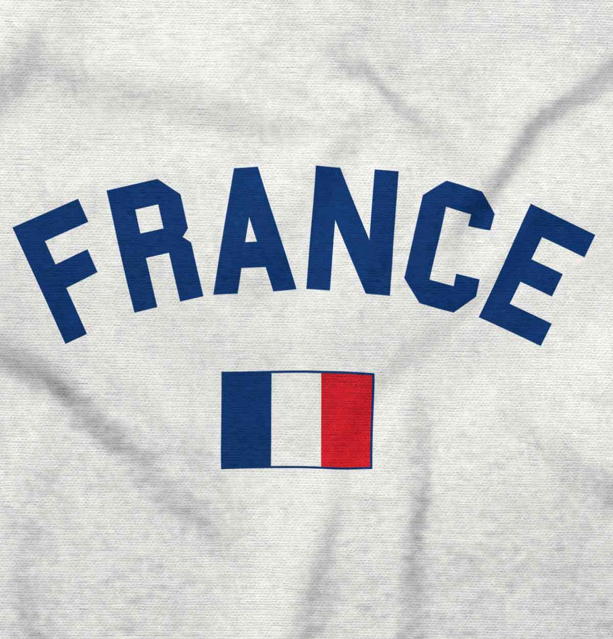 France Country Flag National French Soccer Adult Short Sleeve Crewneck Tee