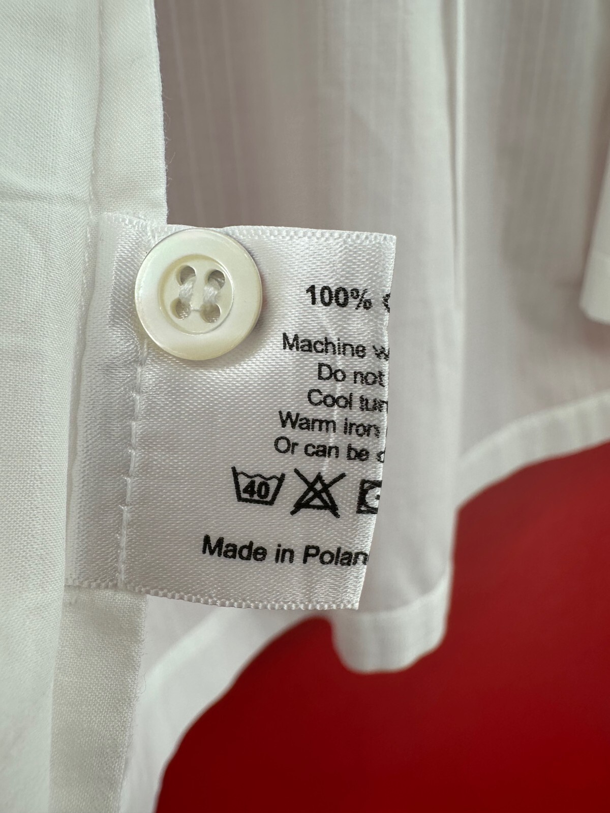 eskandar Boxy White Pin Striped 100% Cotton Blouse Top Dry Clean Sz 1 US 10 – 12