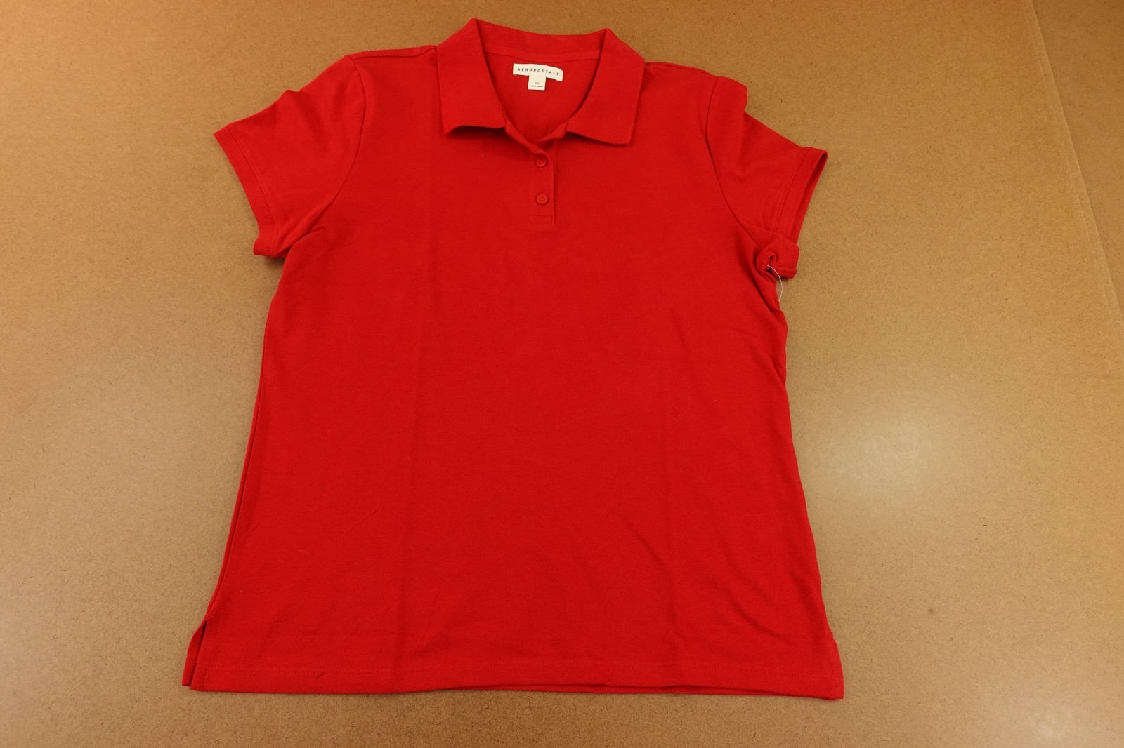 Aeropostale Womens Size XXL Red Short Sleeve Uniform Pique Polo Shirt NWT