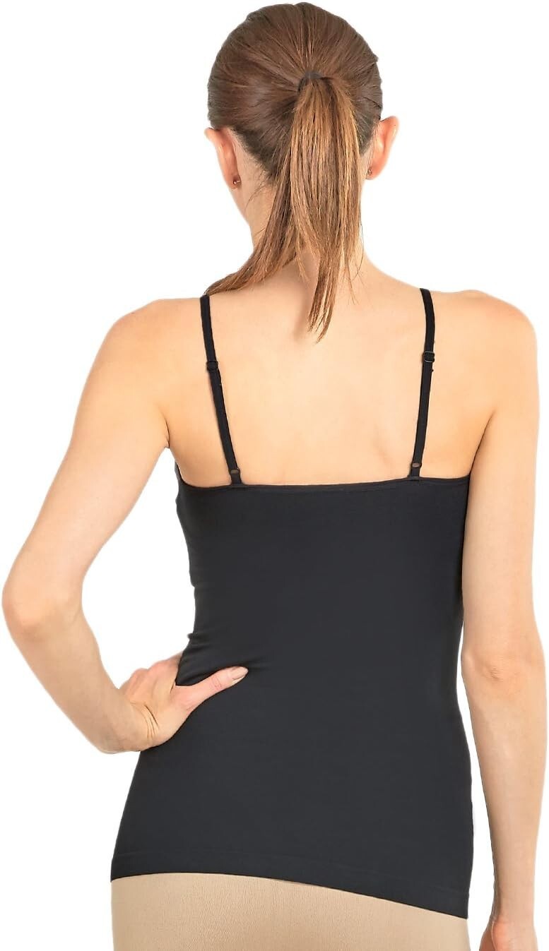 MOPAS Camisole – Women’s Basic Spaghetti Strap Camisole Tank Top / Dark Gray