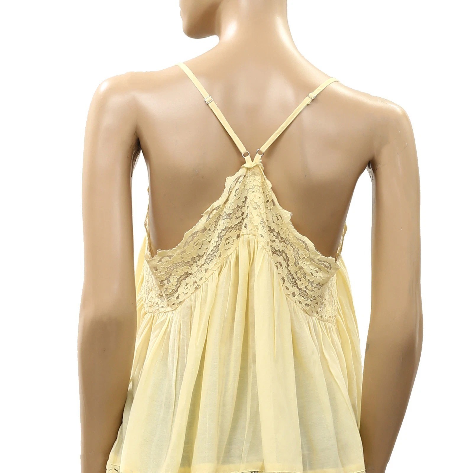 Intimately Free People Fiona Cami Blouse Top Tank Sleeveless Lace Slip M 288627