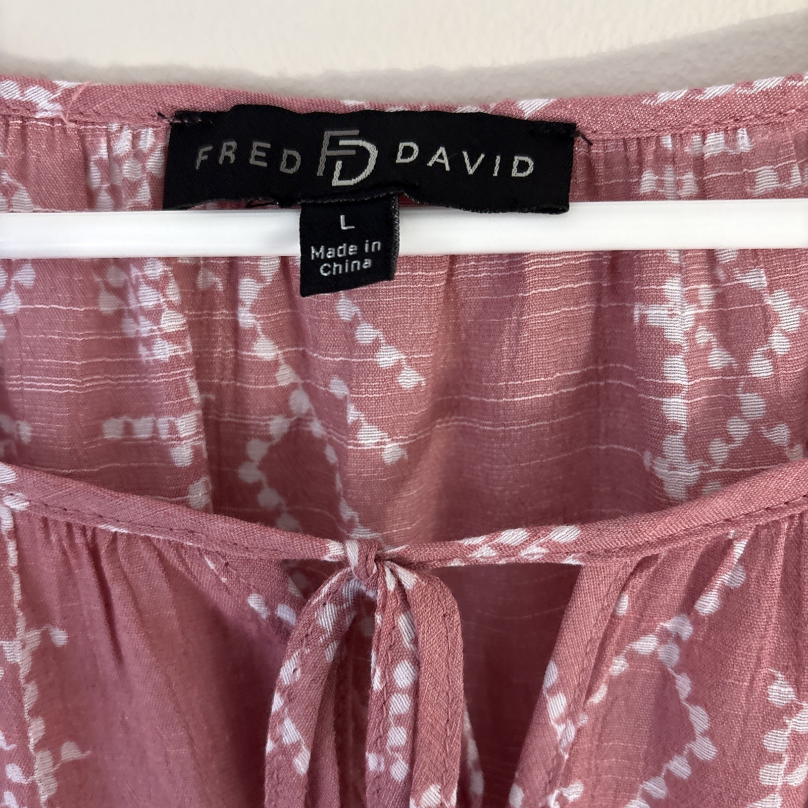 Fred David Rose with white top Size L Long Sleeves