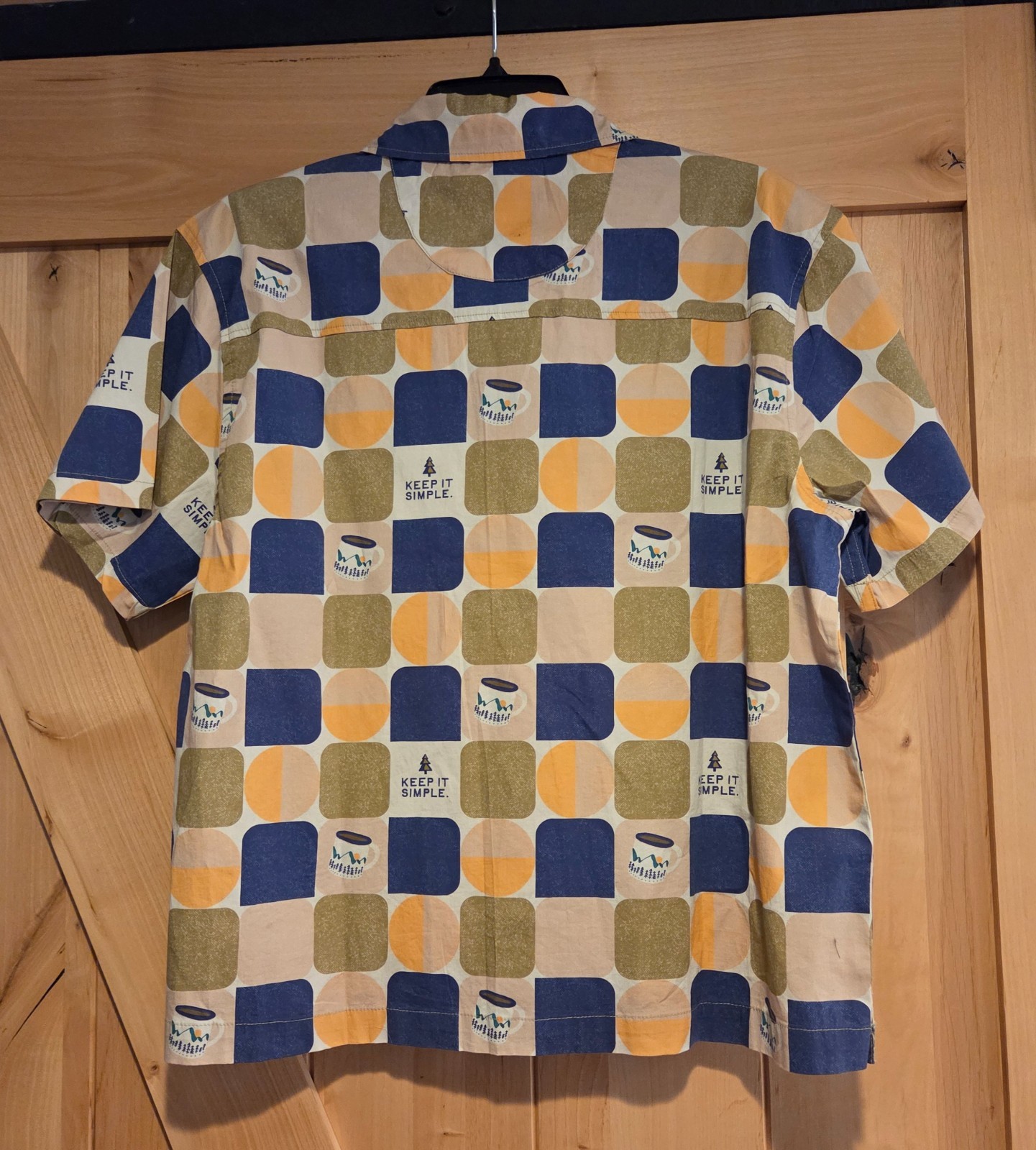 New! Jack & Sage Women’s L Retro Picnic Camp Shirt Keep It Simple Coffee Mug