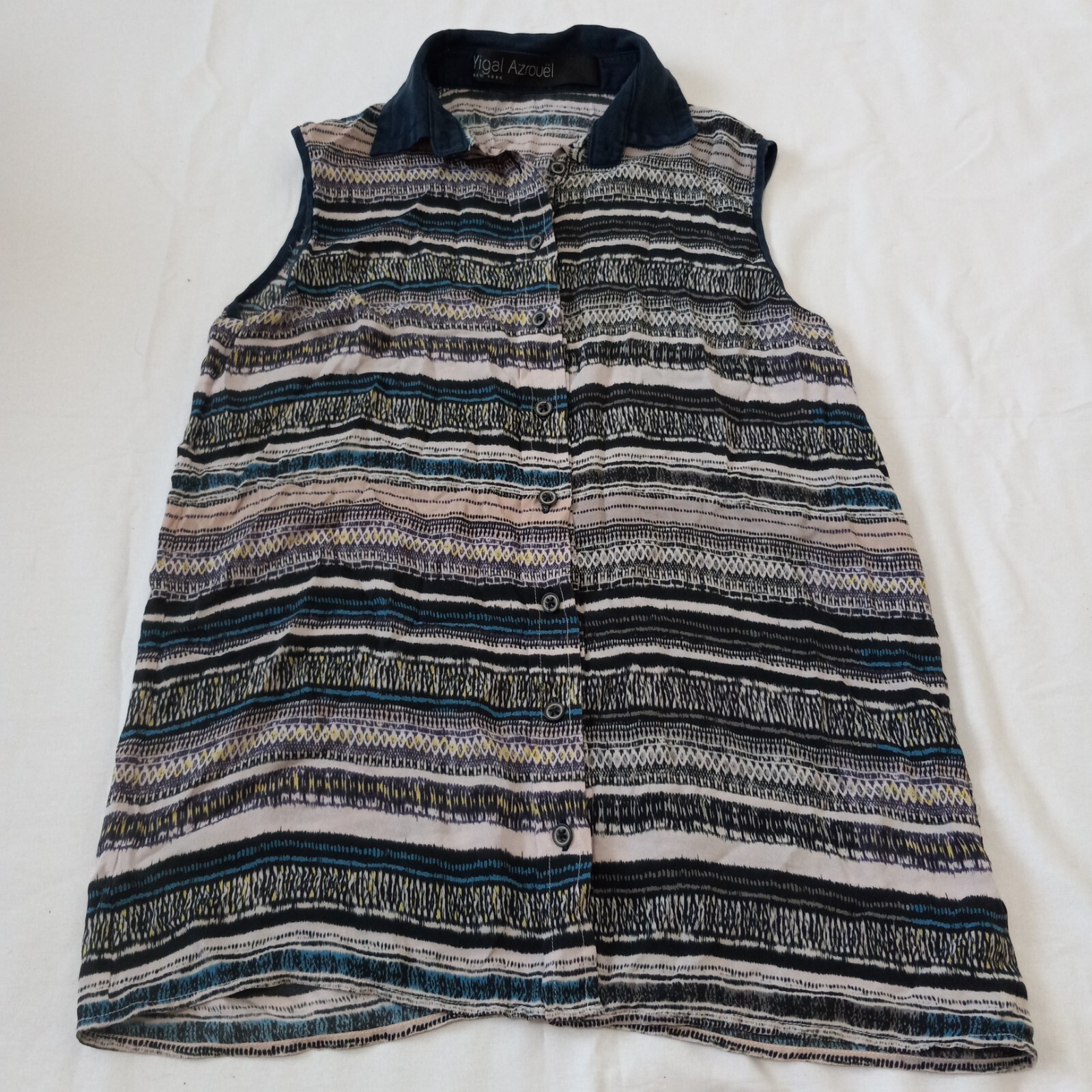 YIGAL AZROUEL Women’s Silk Button Casual career Everyday Top Size 2