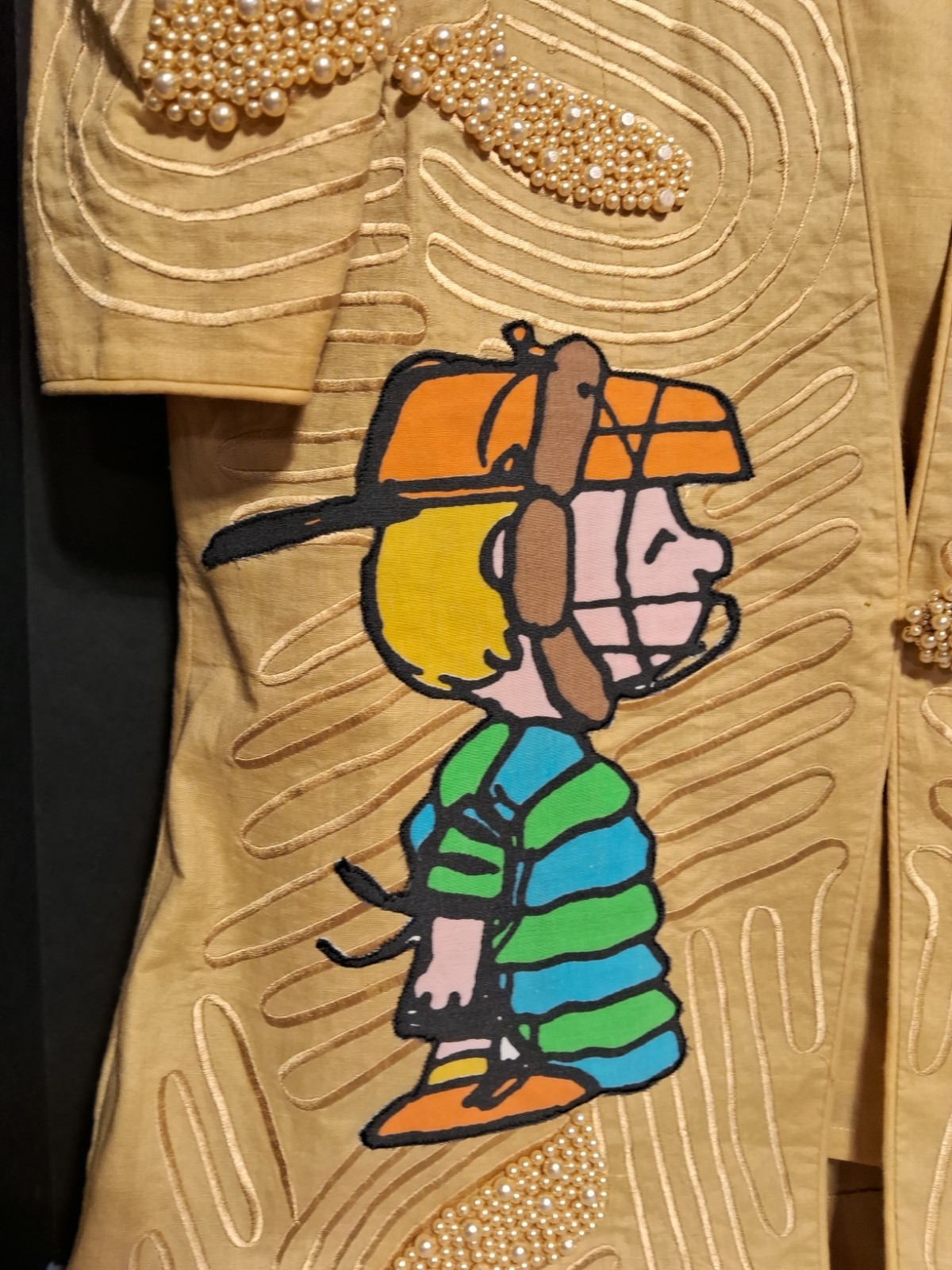 Snoopy Jacket + Top with Character Patch+Pearls Beautiful Ellegant Unique Siz 18