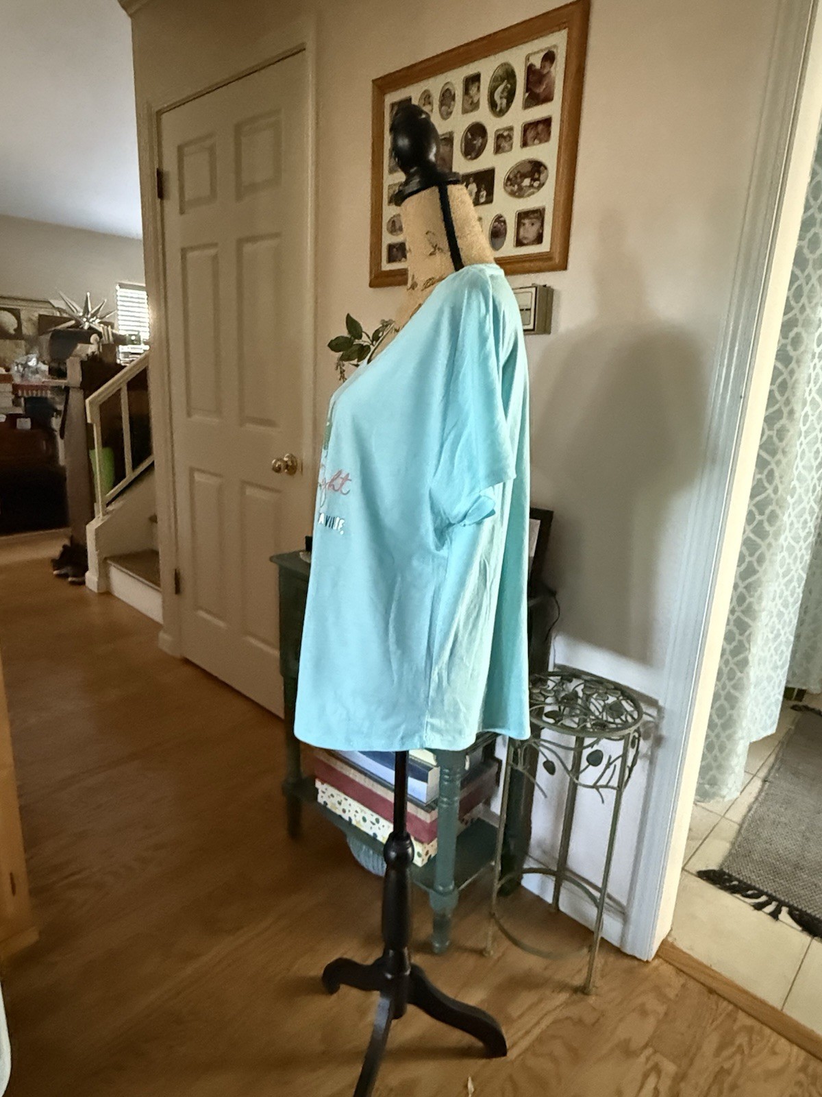Margaritaville Womens Shirt TOP Aqua Marine Blue Size XXL MERMAID AT NIGHT