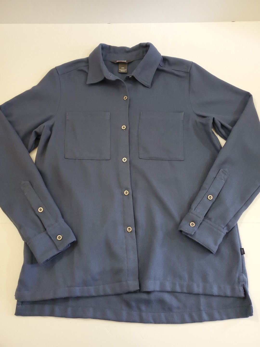 Outdoor Research Feedback Flannel Size Medium Blue Long Sleeve Button Down Shirt