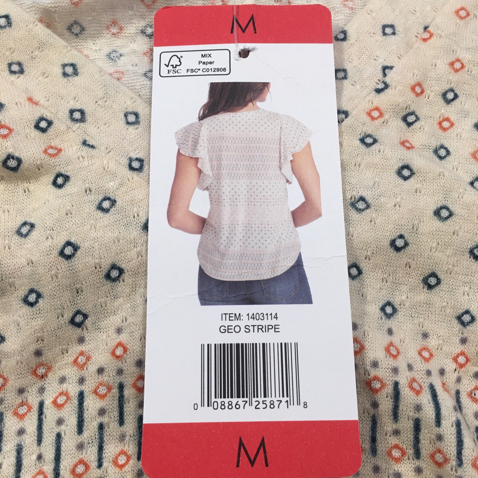 Ella Moss New Junior Size Medium V-Neck Lightweight Boho Top