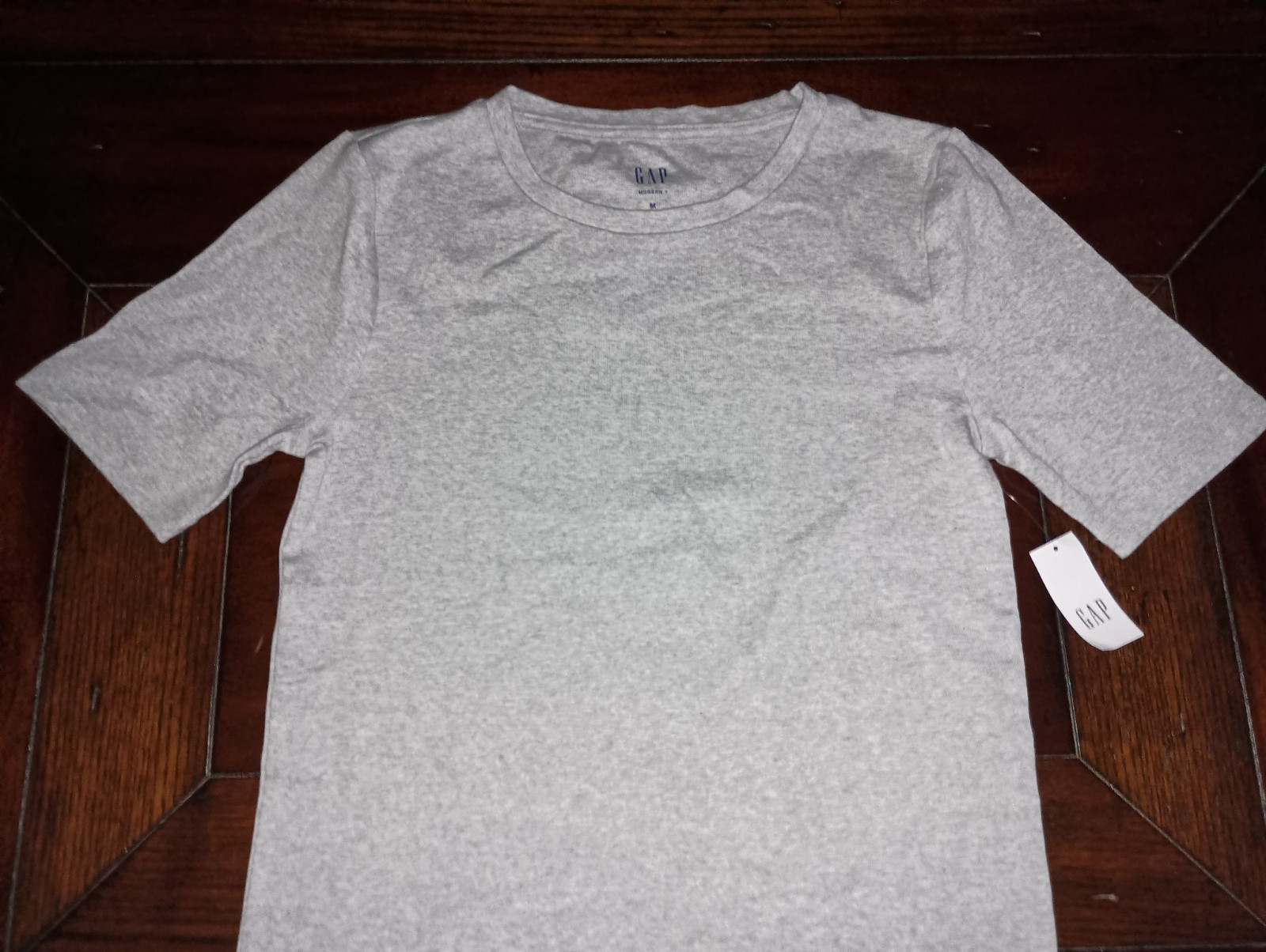 NWT GAP Heather Gray Modern Elbow Length Sleeve T-Shirt SZ M