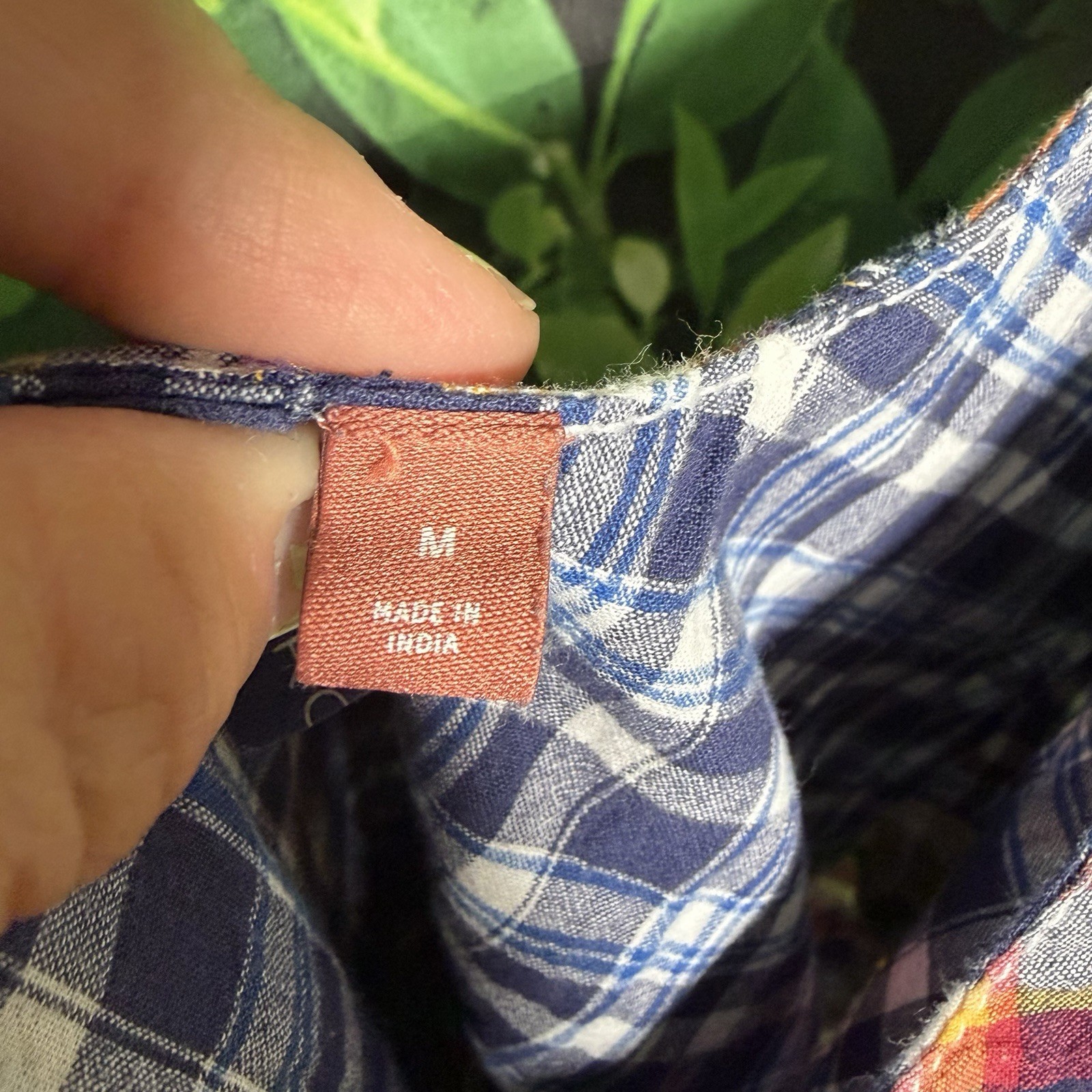 Pilcro Patchwork Plaid Tie Strap Peplum Tank Top Women’s Medium Cotton Boho