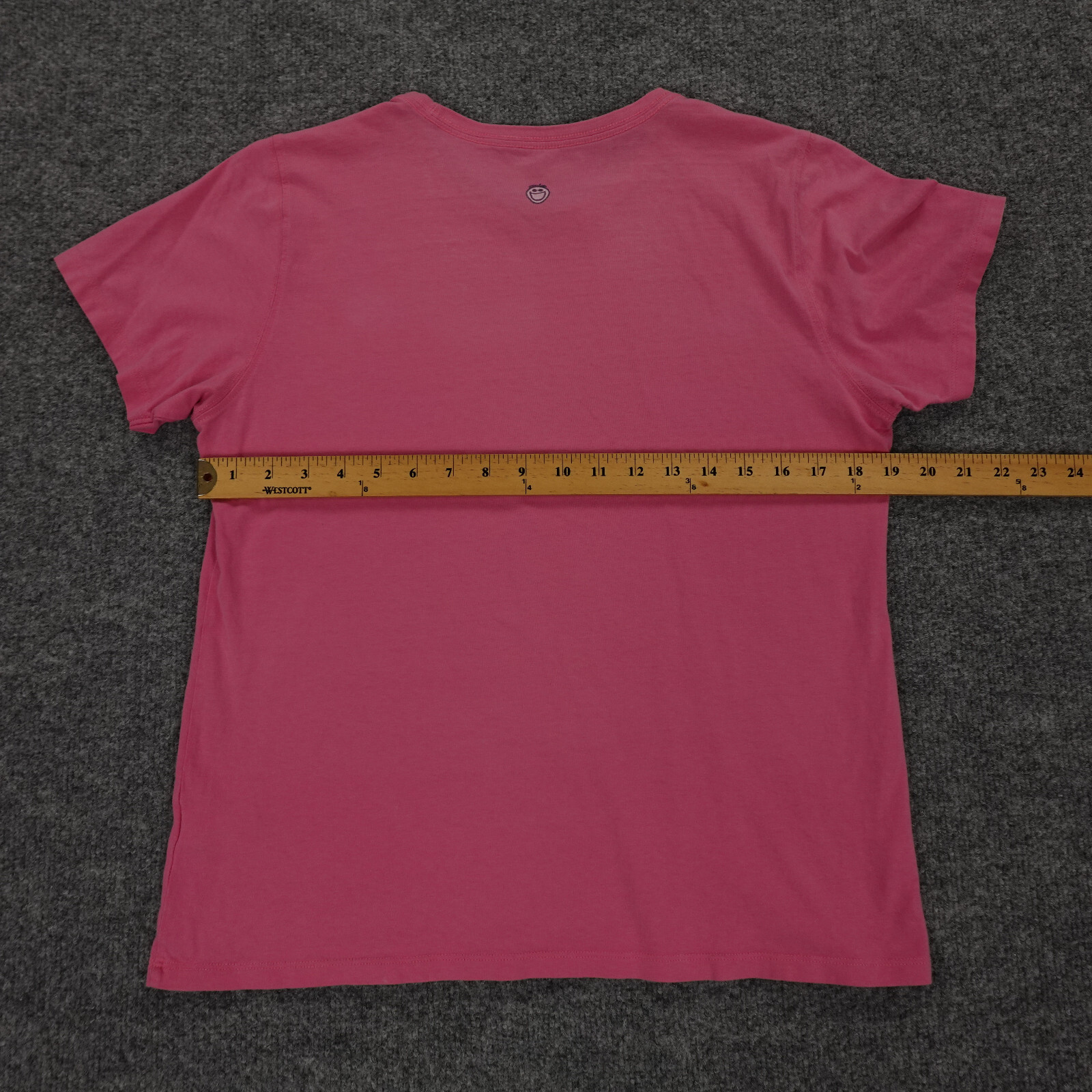 Life Is Good Shirt Women Medium Glass Half Full Pink Crew Short Sleeve Ladies