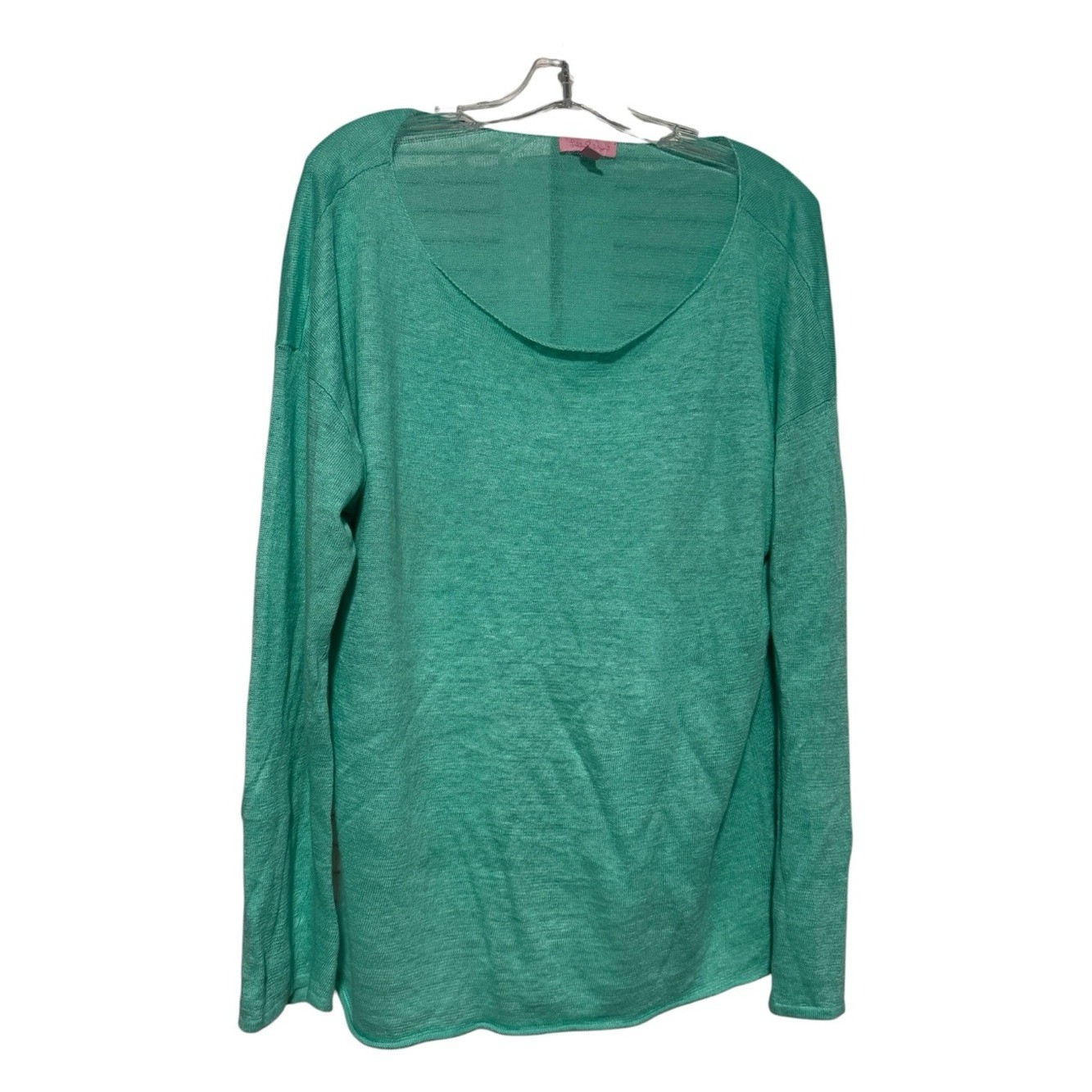 Lilly Pulitzer Alana Boatneck Linen Sweater Sea Green Size XL