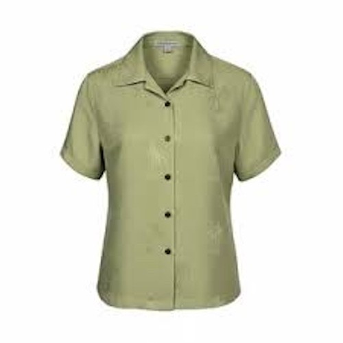 NWT Port Authority Island Series Ladies Camp Shirt Silk Blend Small