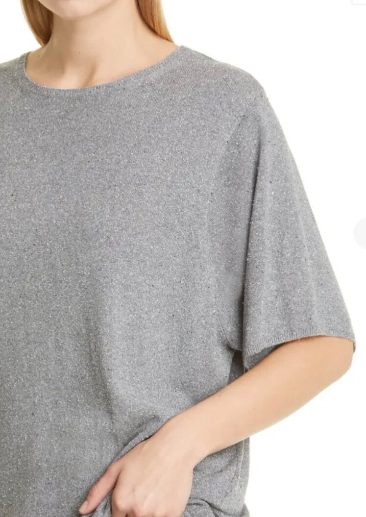 100% Authentic!! NWT Org.$360 TOTÊME Oversize Silk T-Shirt M