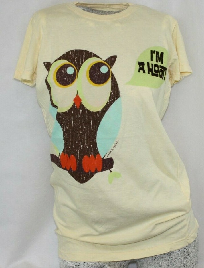 Womens David & Goliath I’m A Hoot Owl Distressed Look Novelty Tee T-Shirt