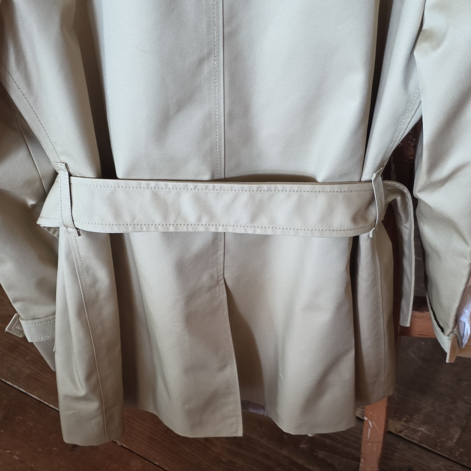 COACH Khaki Belted Double-Breasted Trench Coat Women’s Regular Size M