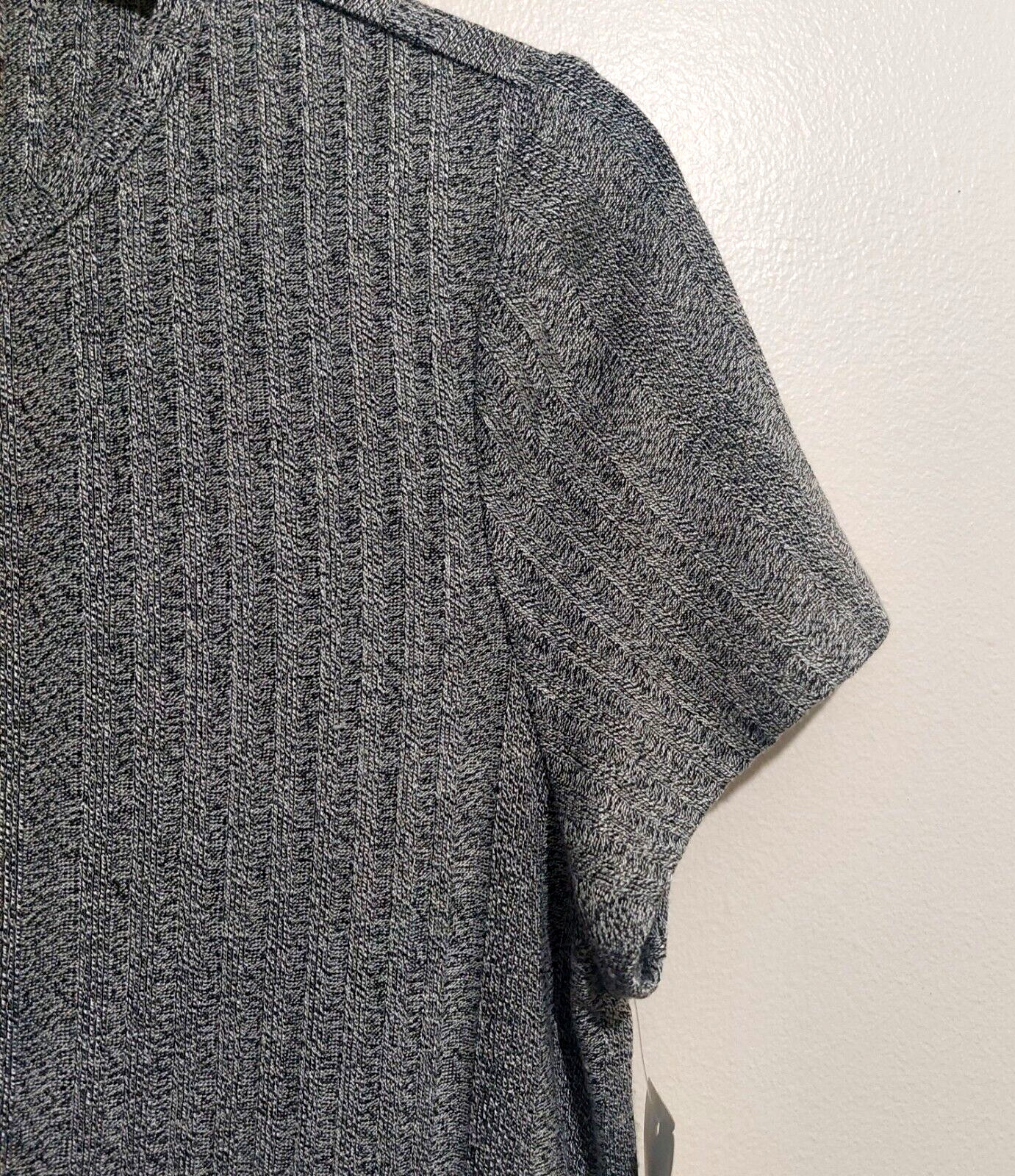 Bar III Womens Medium Pullover Top Asymmetrical Hem Gray White NEW Retail $49.50