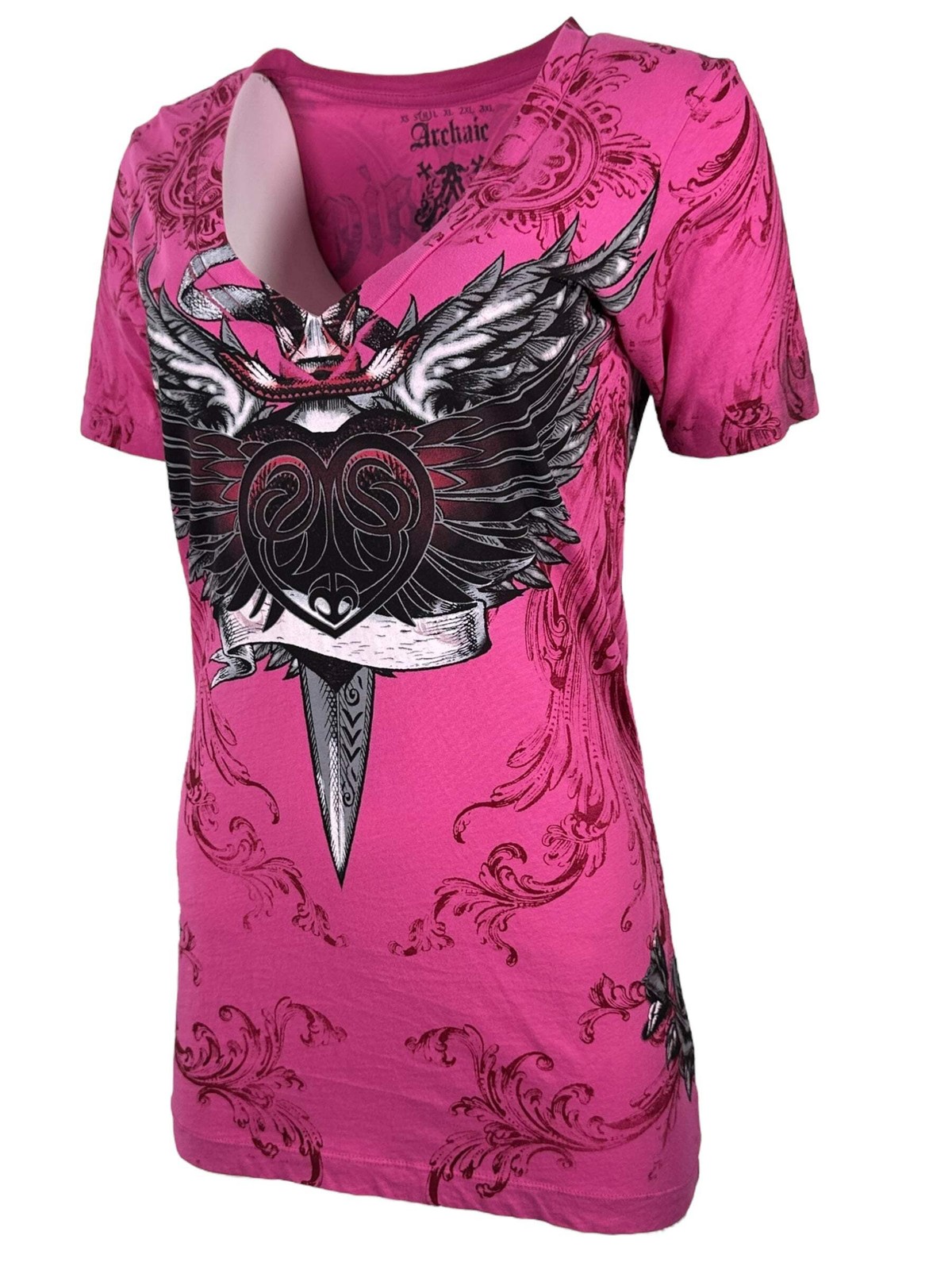 Archaic By Affliction Women’s T-shirt Torn Heart