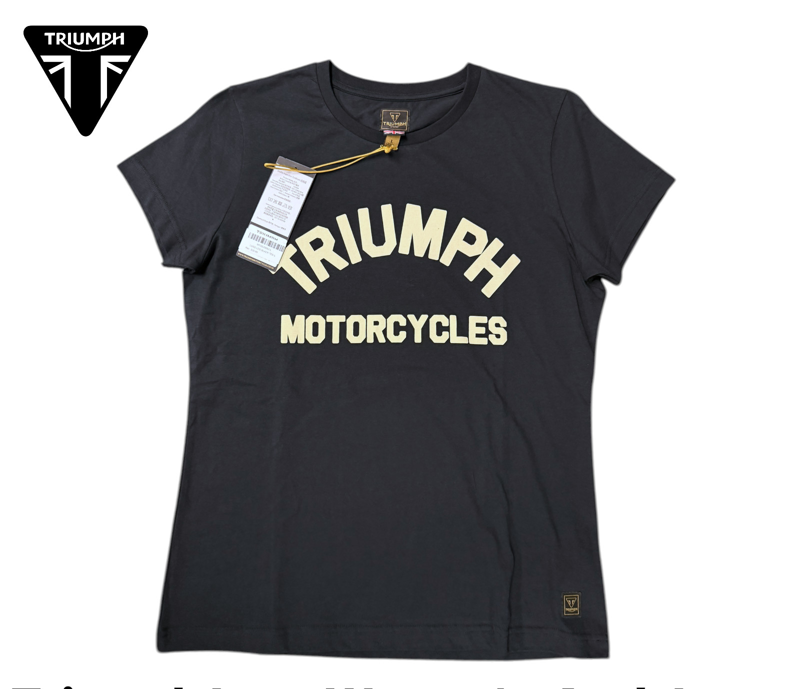 Triumph Womens Ladies Luss Tee – Black Motorcycle Apparel