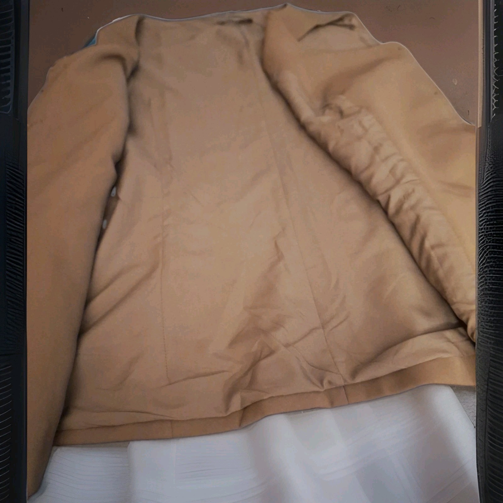 BTFBM Womens XL Tan Polyester Fitted Lined Vest & 4 Gold Tone Buttons 166
