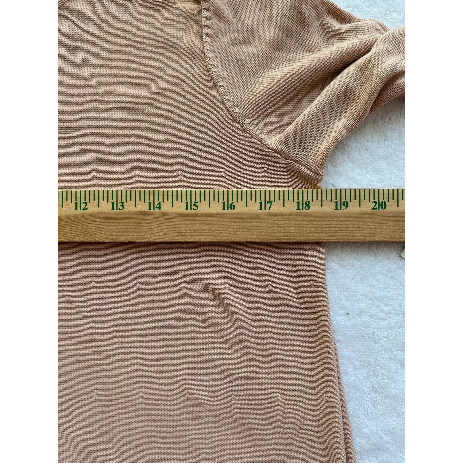 Eileen Fisher Top Medium Silk Blend Knit Long Sleeve Blush pink Casual Medium