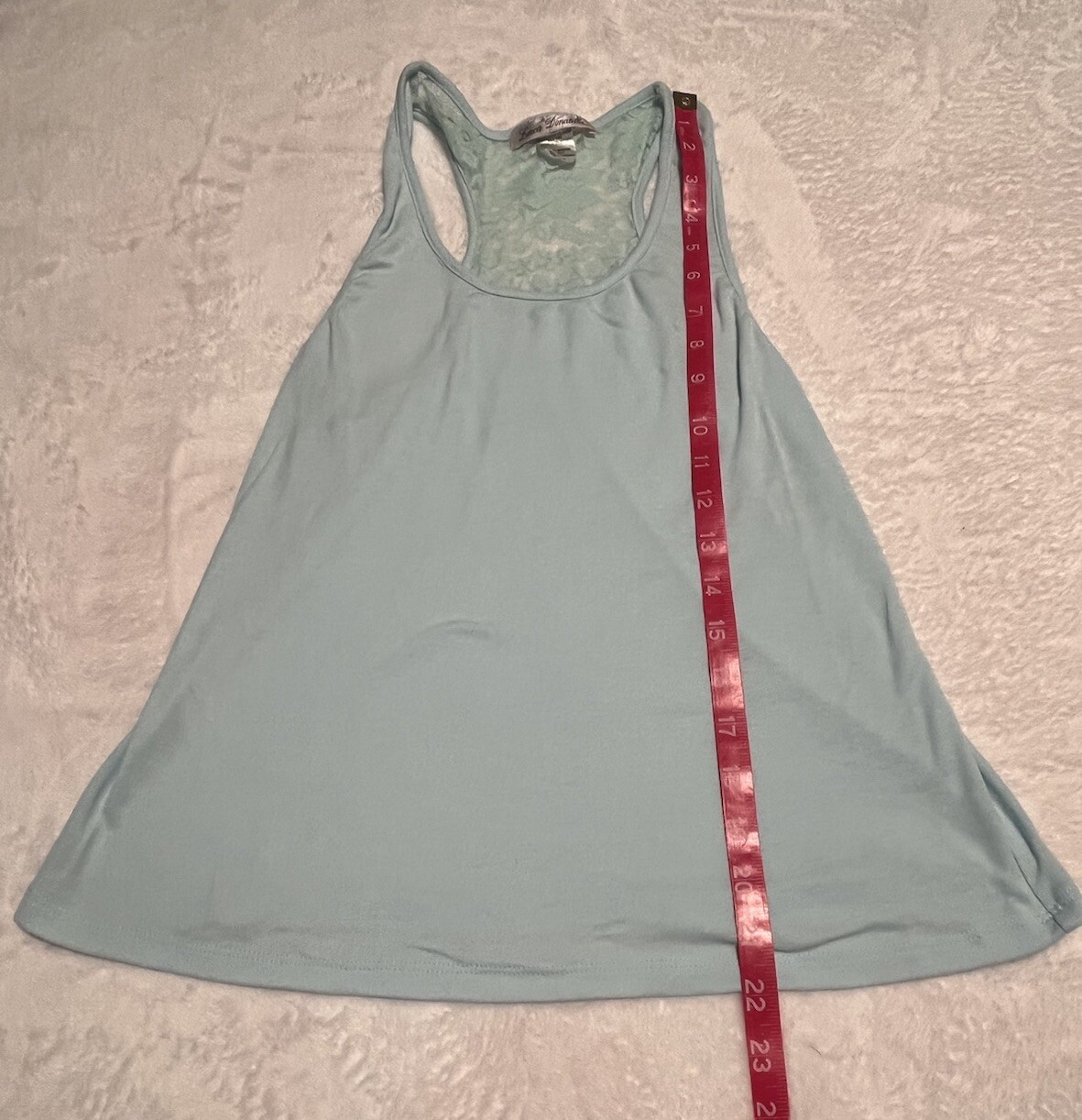 Linea Donatella Tank Top Women’s Medium Blue With Blue Lace