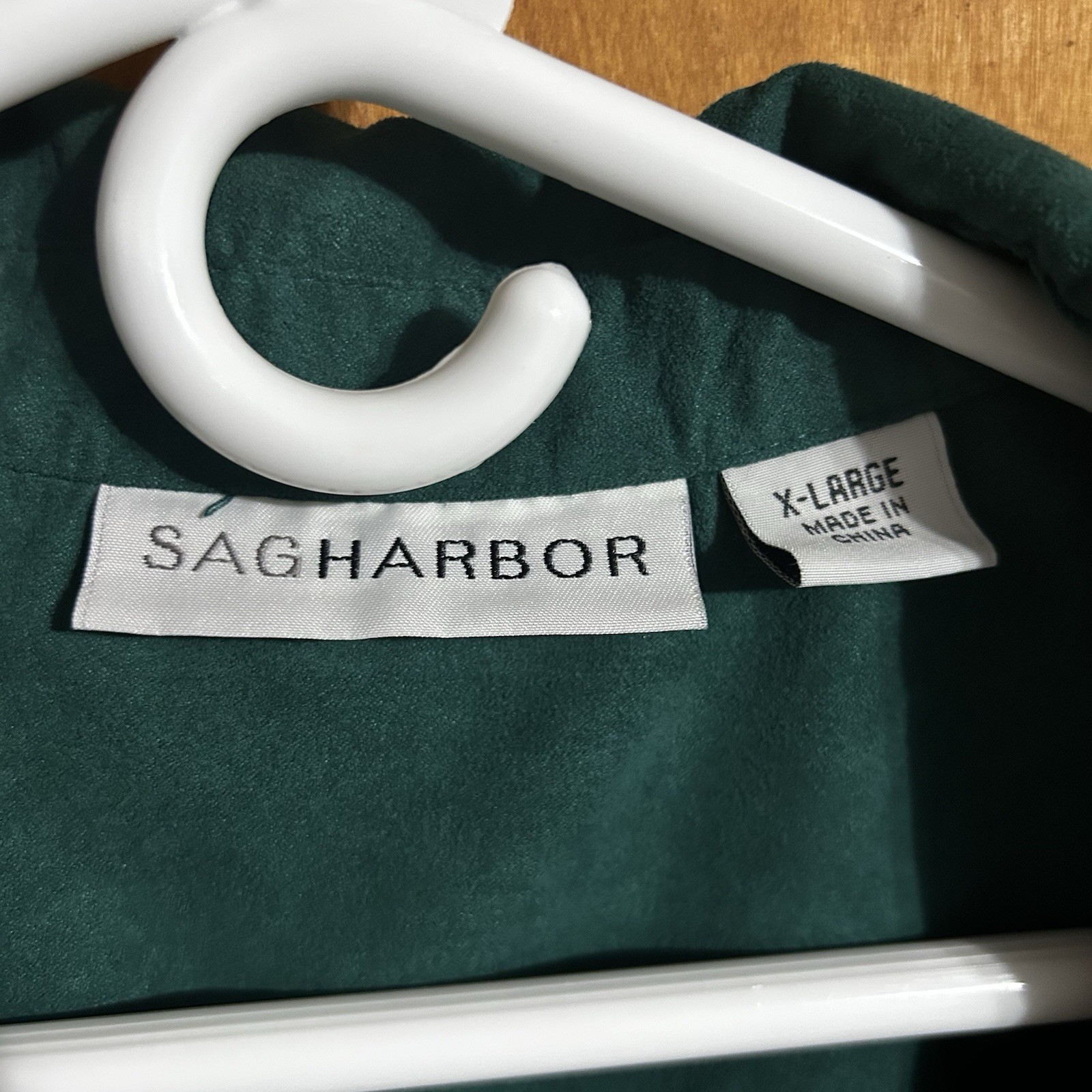 Sag Harbor Women’s Jacket Blouse Green Size XL