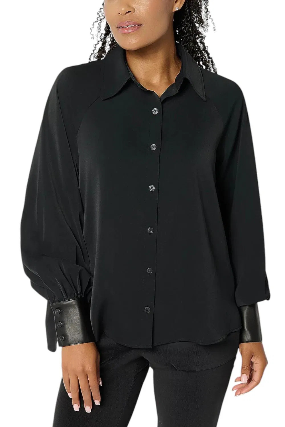 Martha Stewart Signature Raglan Sleeve Blouse Black
