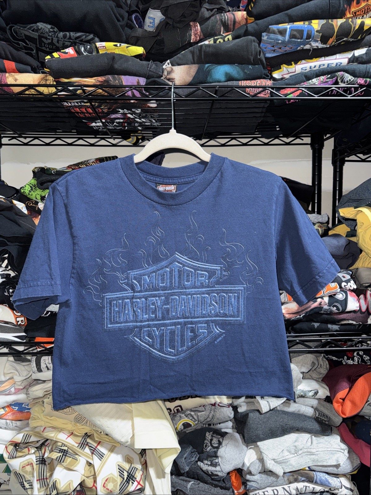 Vintage Harley Davidson Women’s Las Vegas Crop Top Shirt Size Small