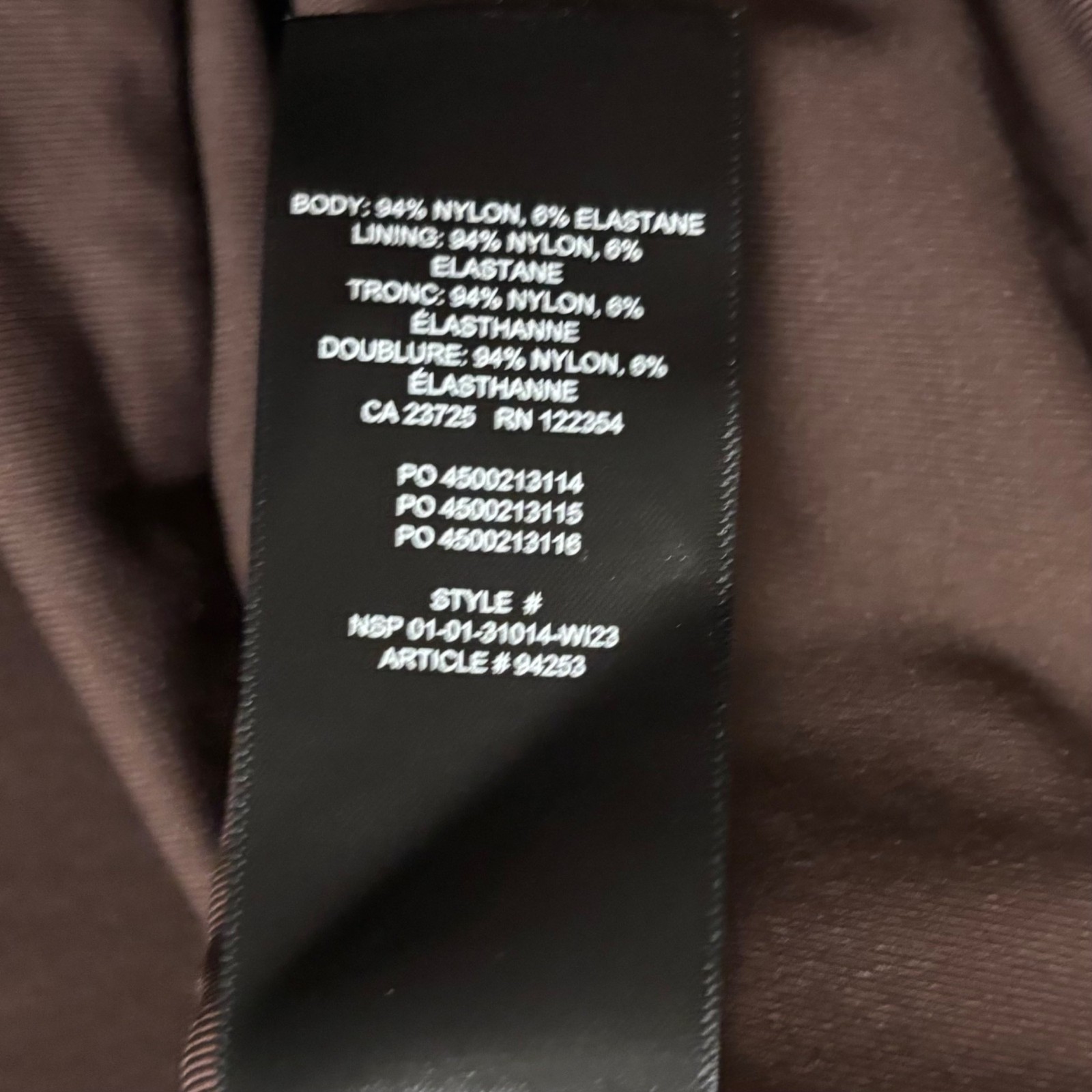 Aritzia Babaton Contour Splendid Crew Longsleeve Brown Top Size S