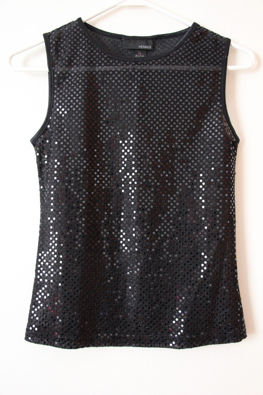 Hennes black sleeveless top extra small xs 30 inches chest