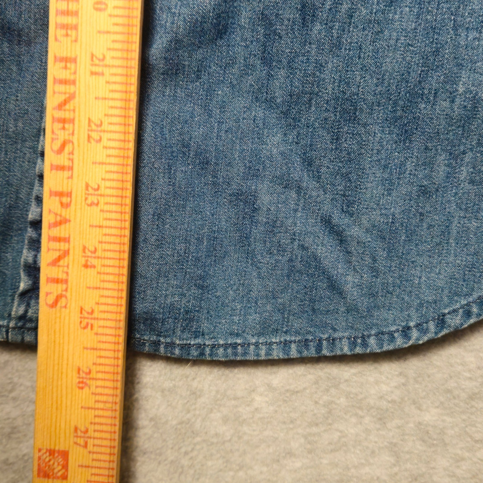 American Eagle AEO Blue Long Sleeve Denim Studded Button Shirt Womens Medium
