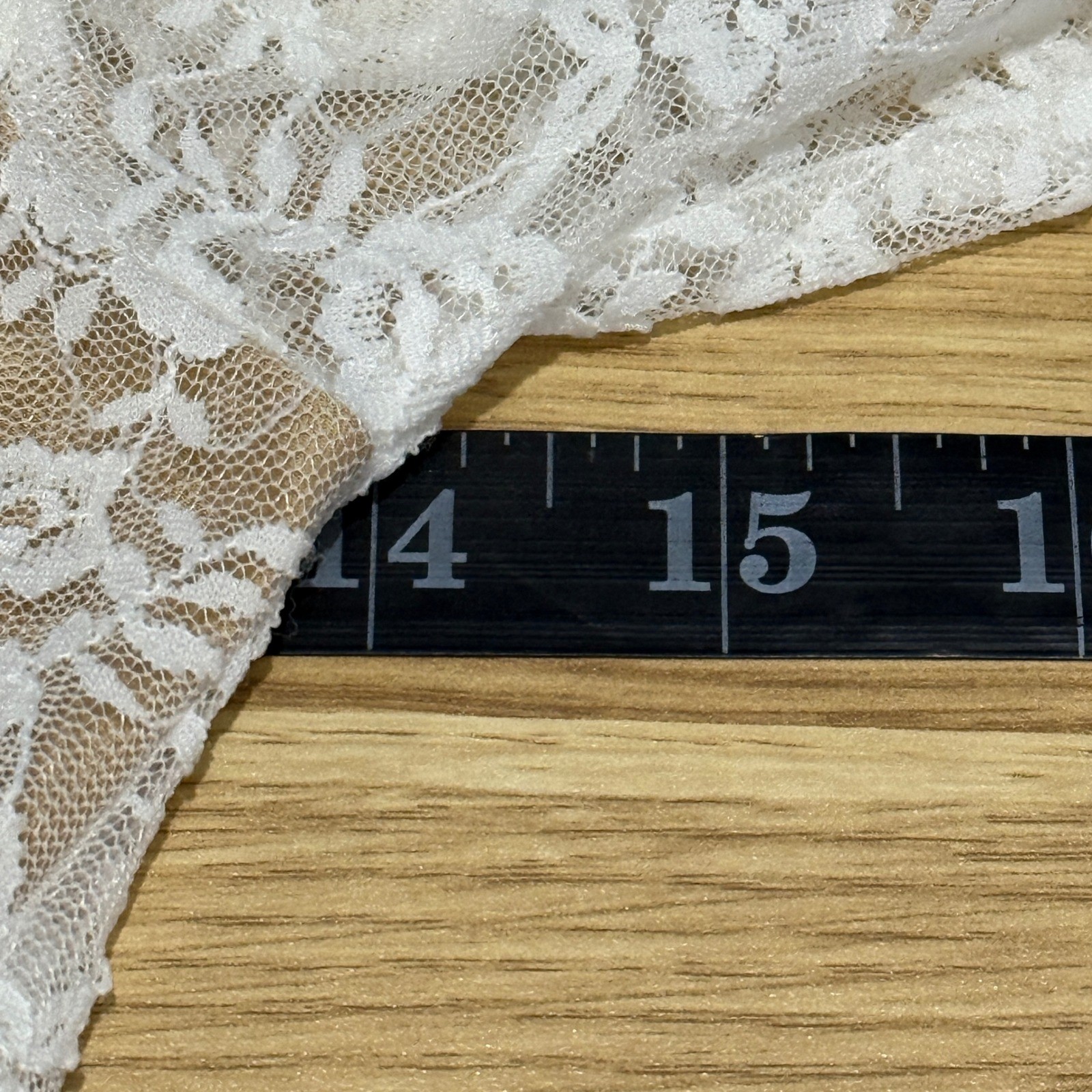 White Lace Tie Front Crop Top sz S Ruffle Trim Coquette Fairy Angel Ethereal