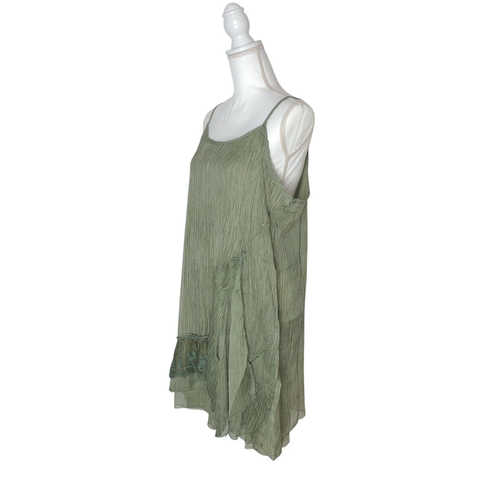 Pretty Angel Lined Tunic Tank Top Lined Blouse 60200 GN Green Small