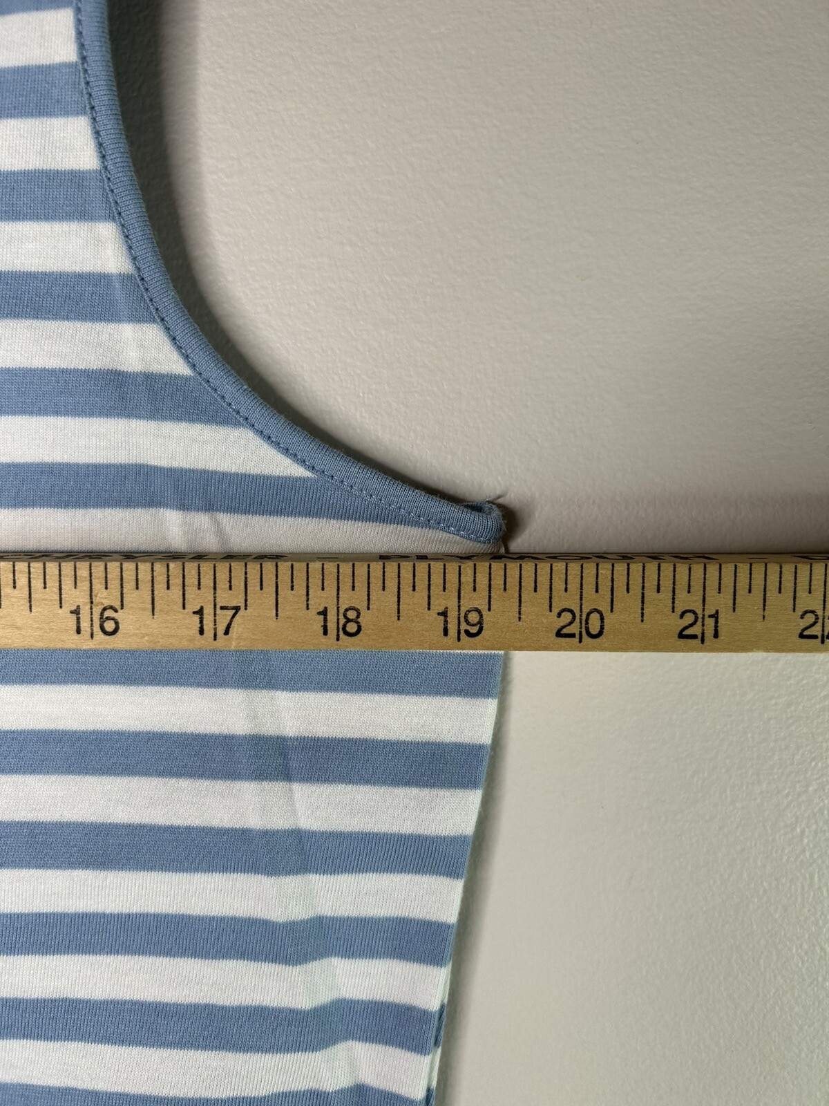 First Issue Liz Claiborne Blue White Striped Cherry Tank Top Y2K Size Medium NWT