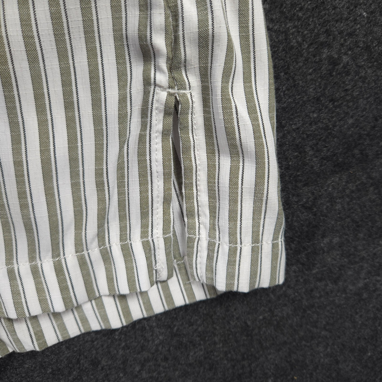 Max Studio Top Femme Plus 1X Boxy Cropped Striped Convertible Sleeves Lightweigh
