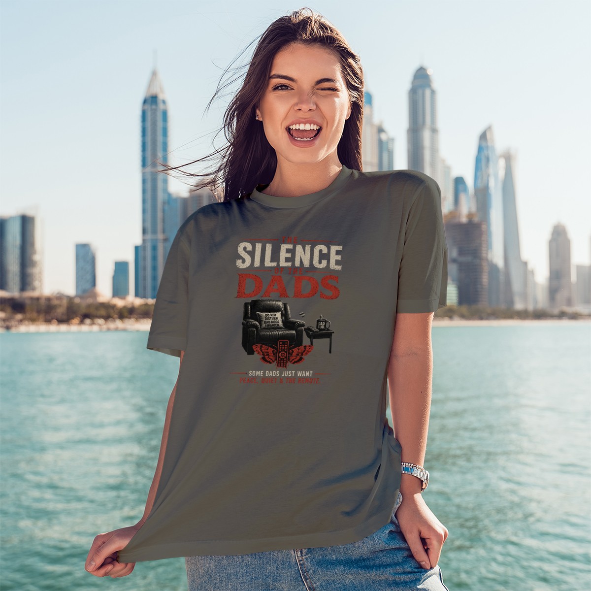 The Silence Of The Dads Mens T-Shirt Movie Parody Fatherhood Fathers Day