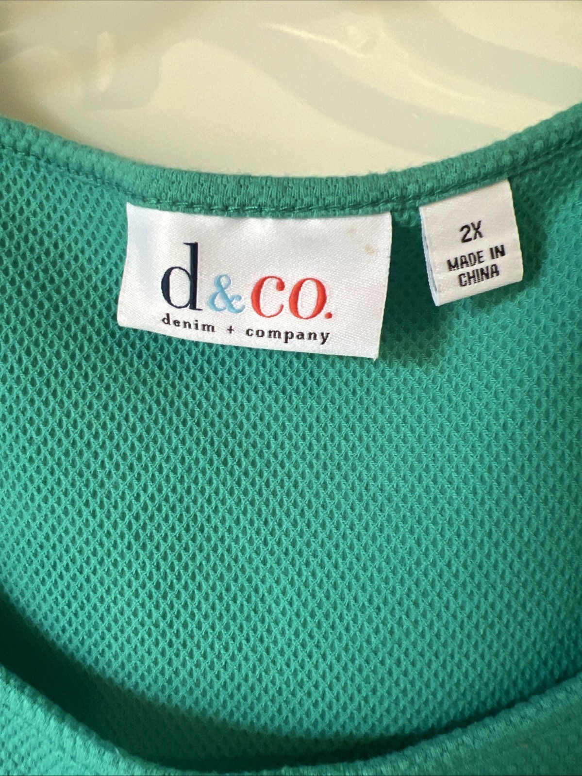 Denim & Co Women Jade Green Scoop Neck Tank Top Size 2X Plus