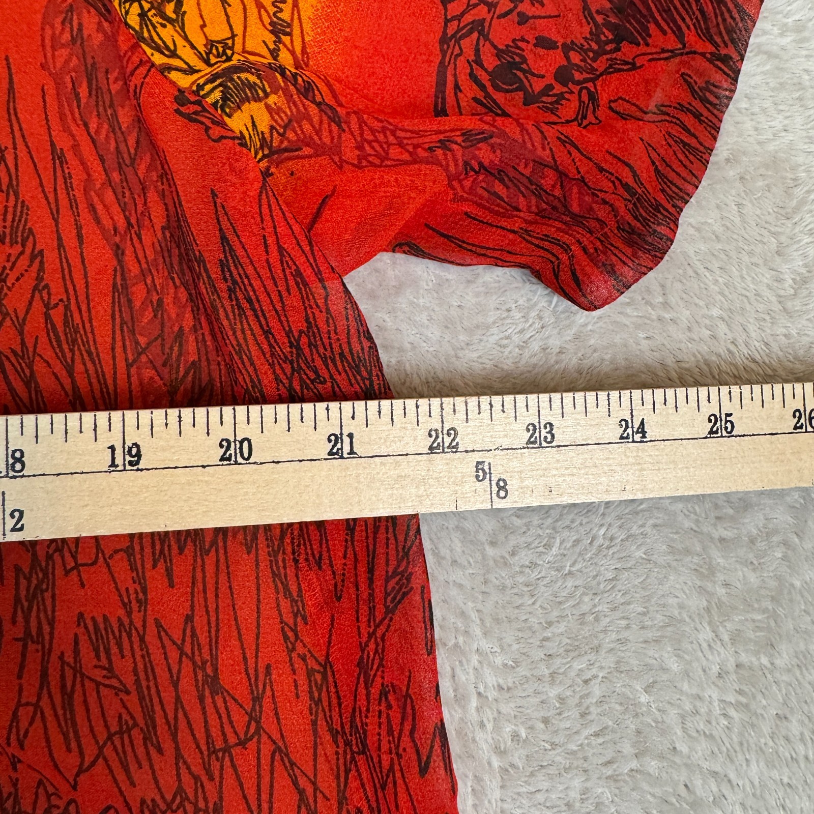 Vintage Pretty Pink Button Up Shirt Womens L Orange Preowned Animal Print Summer