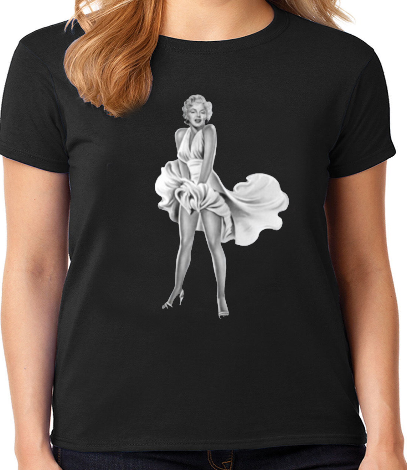 Ladies Graphic Tee Shirt – Marilyn Monroe T-shirt Clothing Apparel Gifts