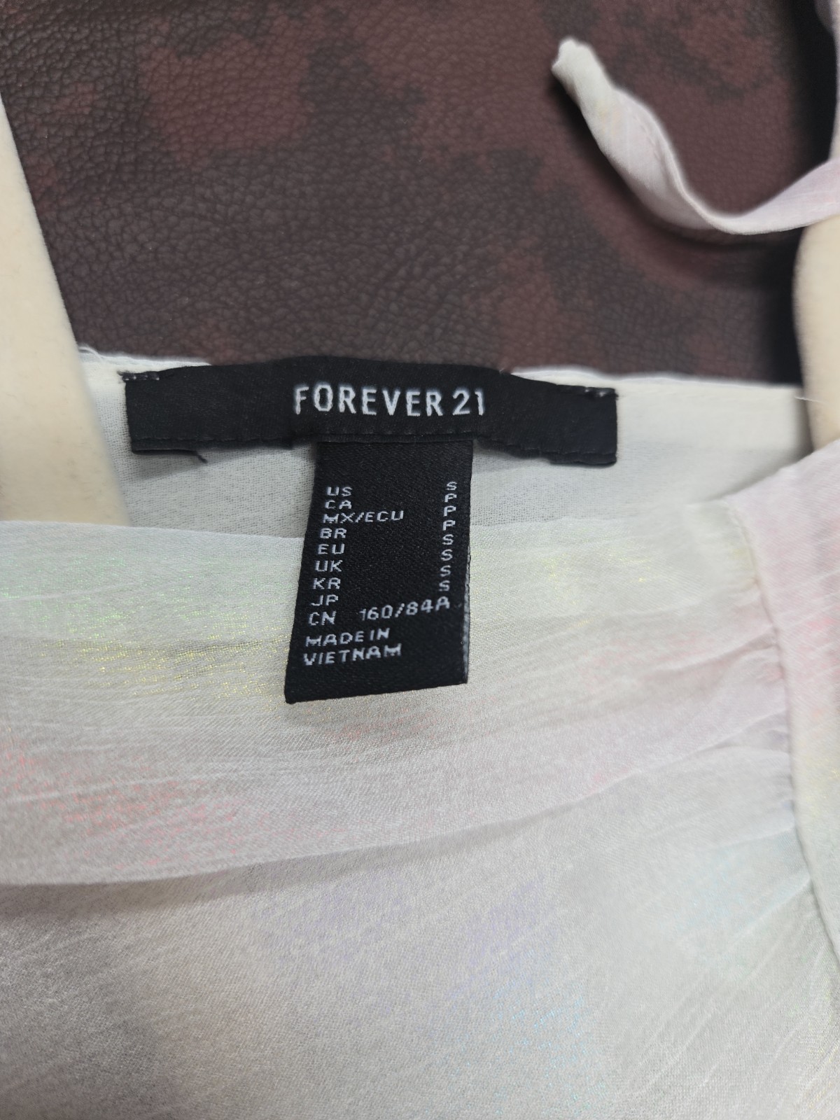 Y2K FOREVER 21 Rainbow Cropped Long Sleeve Top