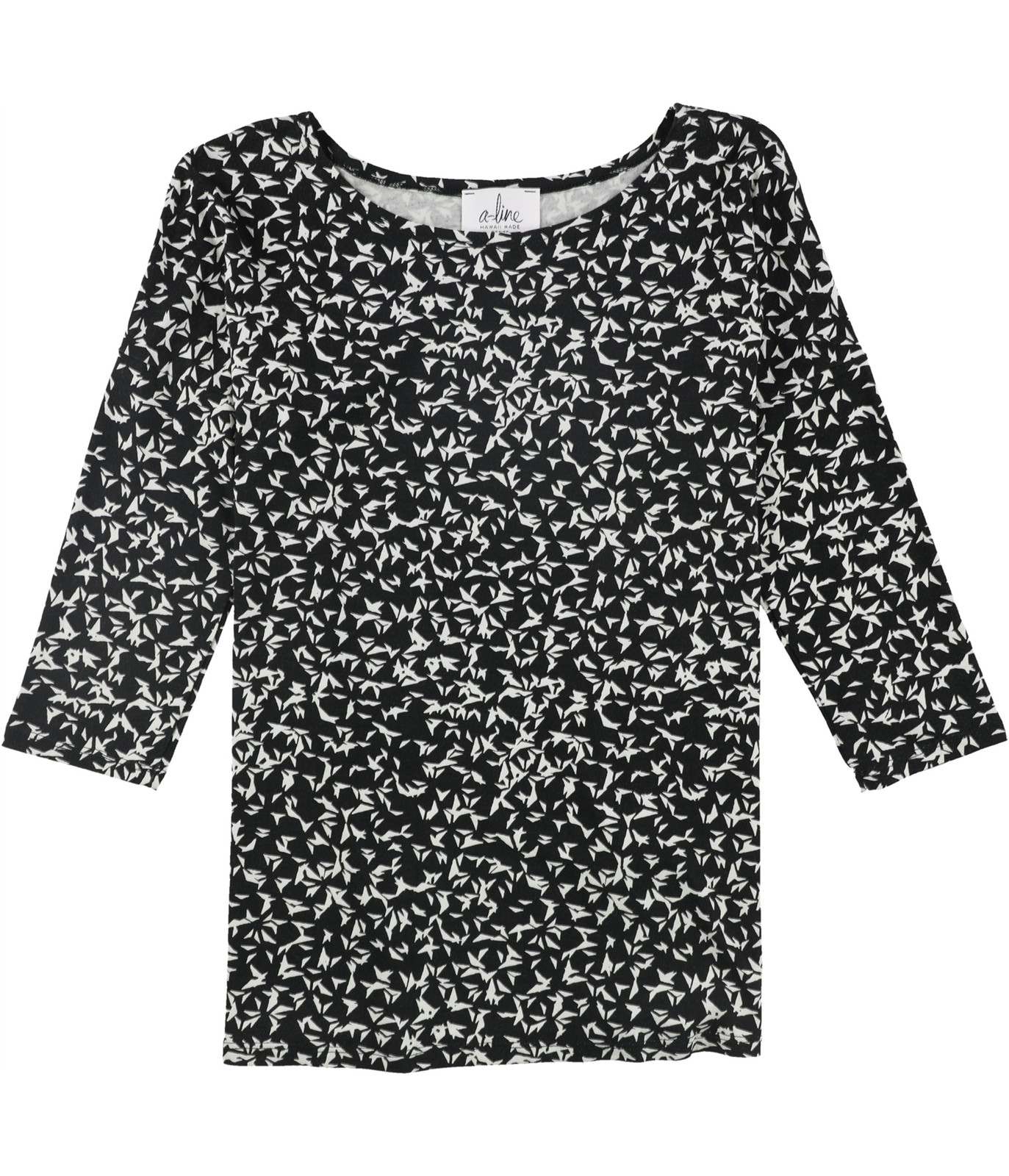 A-Line Womens Trapeze Shell Blouse, Black, Petite, P/PS